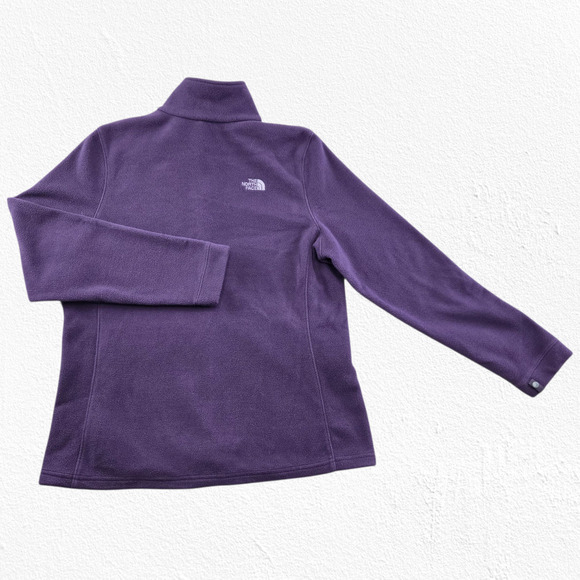The North Face Purple TKA 100 Glacier Fleece Full Zip Collared Jacket Size XL - Picture 10 of 10